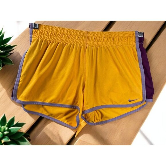 Nike Womens 3.5 Inch Fly Knit Training Shorts Orange Purple 613595 807 size S - Picture 2 of 13